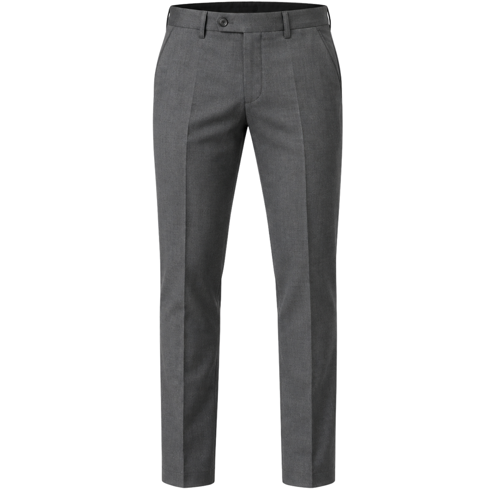 Tailored Wool-Blend Trousers – Charcoal Grey | Truvington