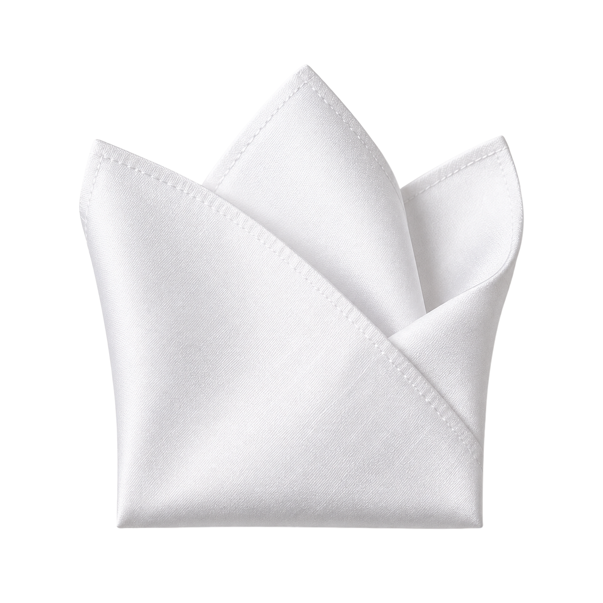 Premium Silk Pocket Square – Pure White | Truvington