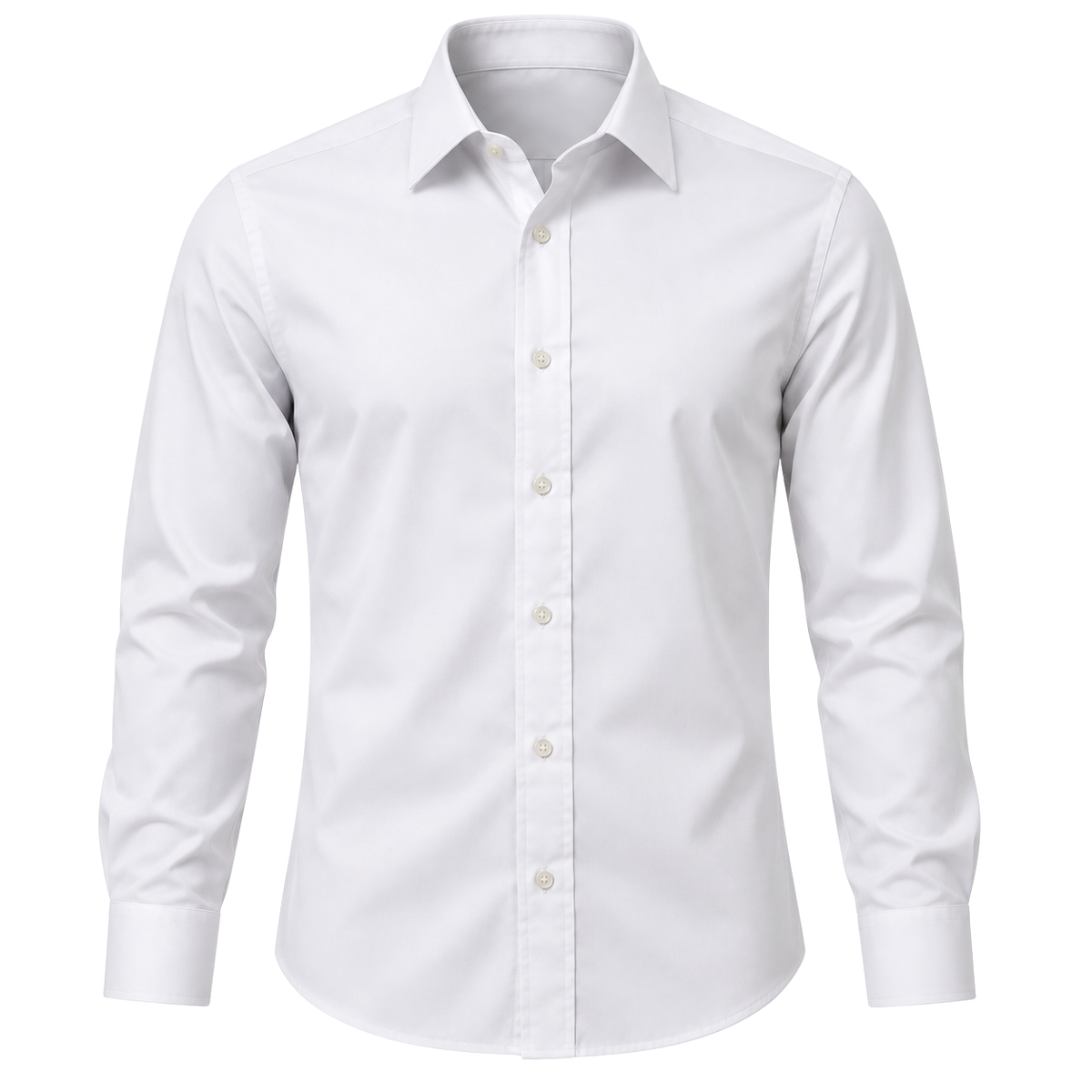 Tailored Premium Cotton Dress Shirt – Pure White | Truvington