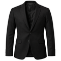 Tailored Wool-Blend Blazer – Jet Black | Truvington