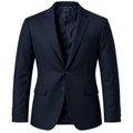 Tailored Wool-Blend Blazer – Deep Navy | Truvington